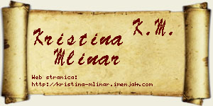 Kristina Mlinar vizit kartica